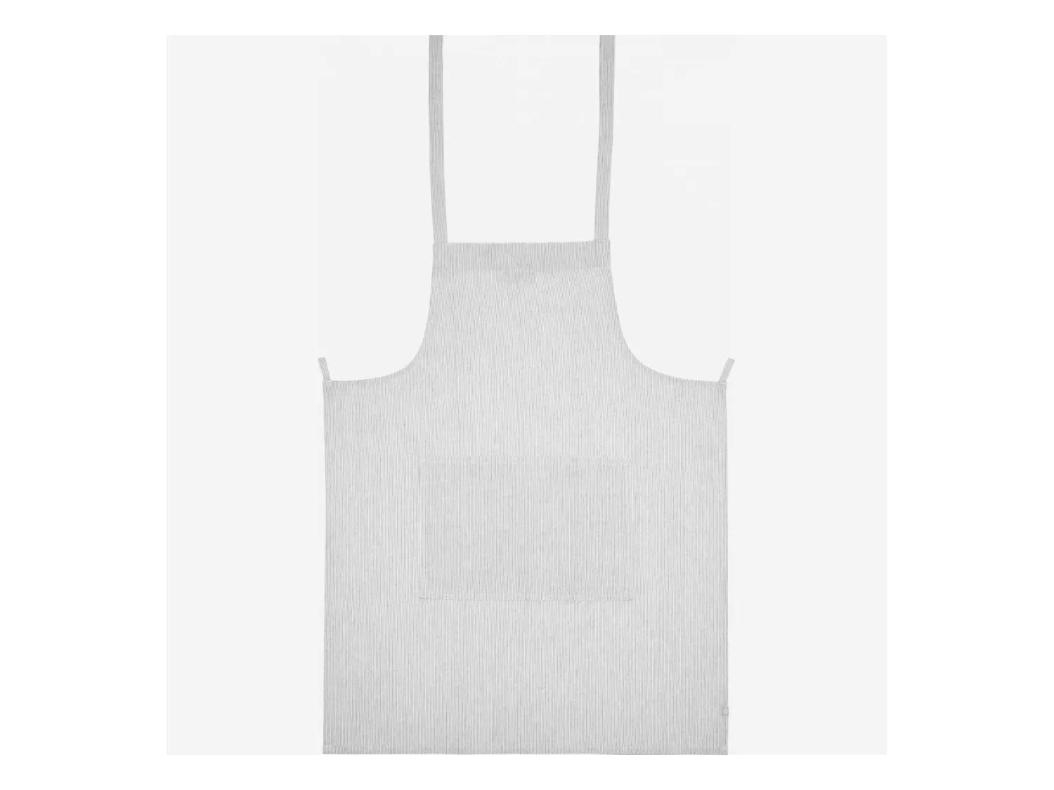 Habitat - Tablier de cuisine en coton et lin - Blanc tissé noir - Flag