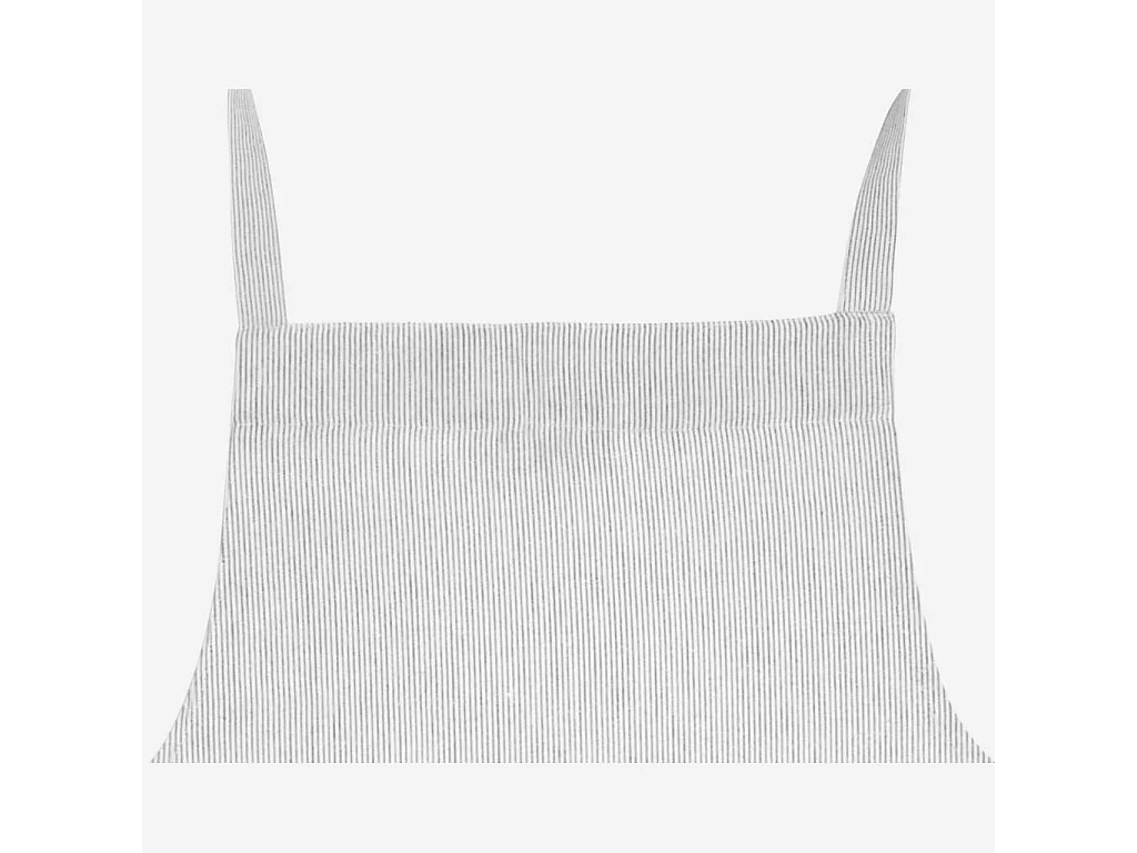 Habitat - Tablier de cuisine en coton et lin - Blanc tissé noir - Flag