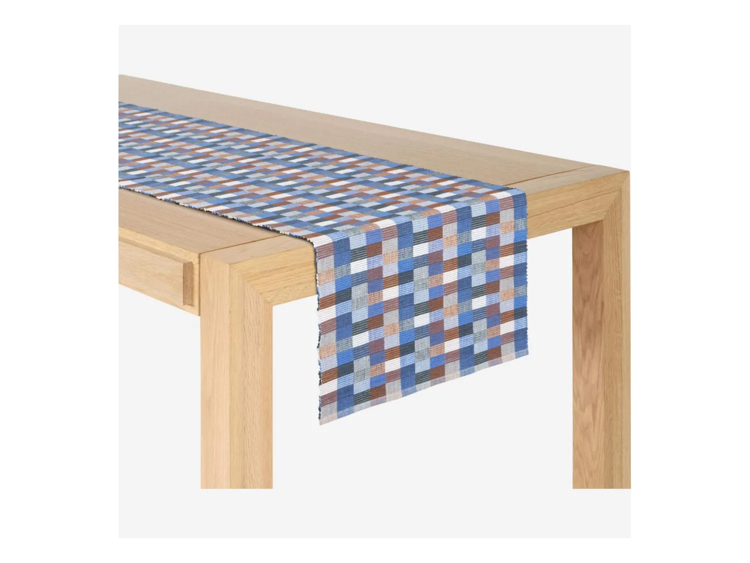 Habitat - Lot de 2 travers de table en coton - 140 x 40 cm - Bleu - Taleb