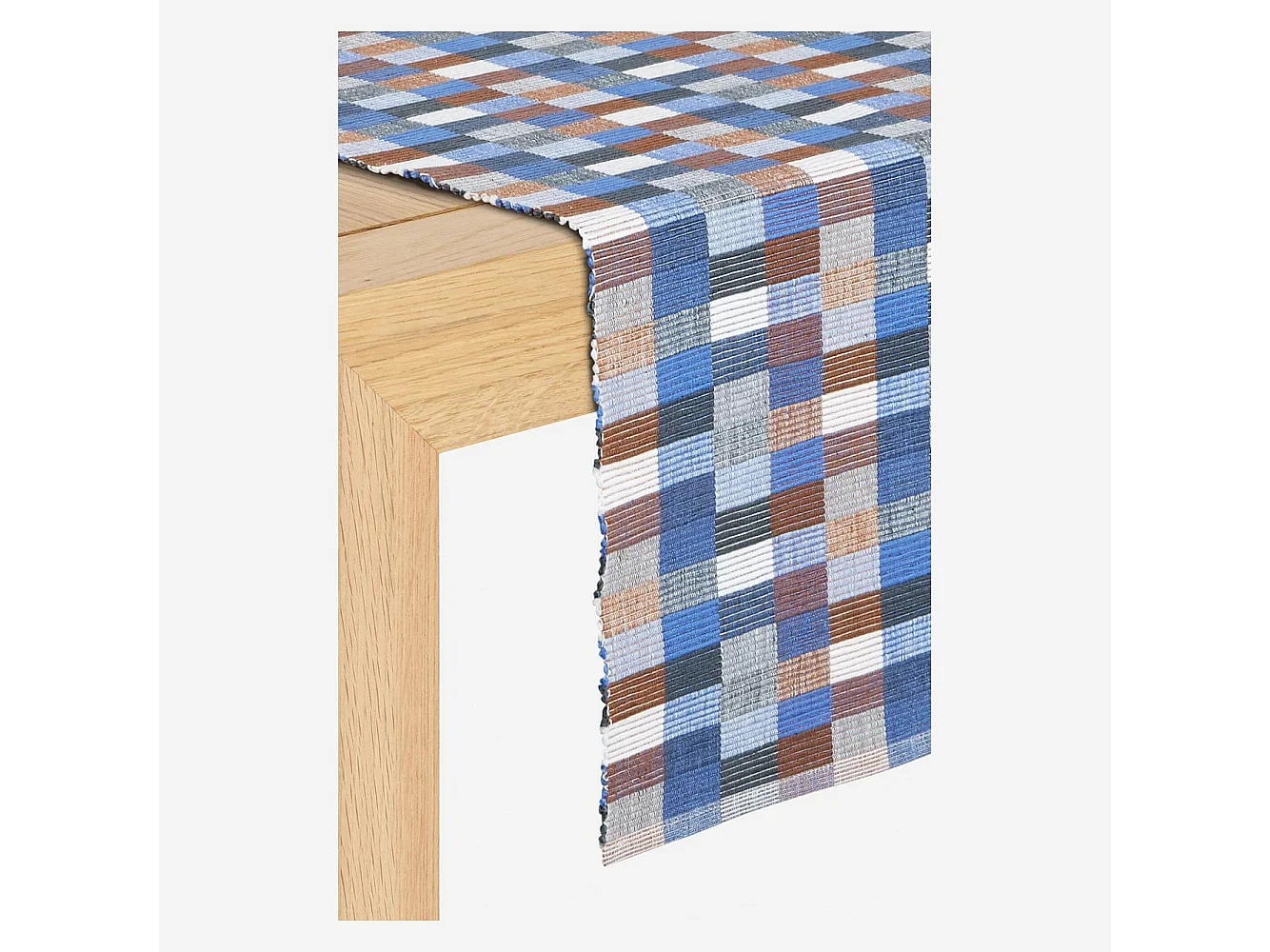 Habitat - Lot de 2 travers de table en coton - 140 x 40 cm - Bleu - Taleb