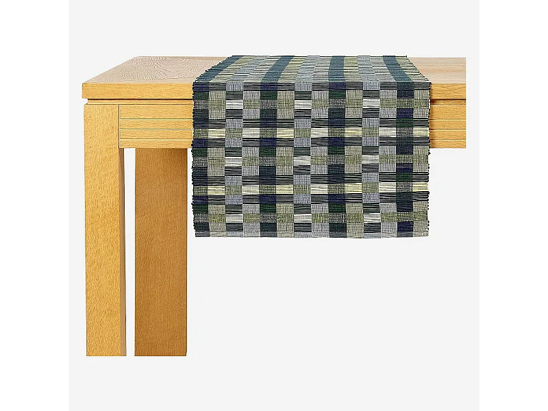 Habitat - Lot de 2 travers de table - 40 x 140 cm - Vert - Otman