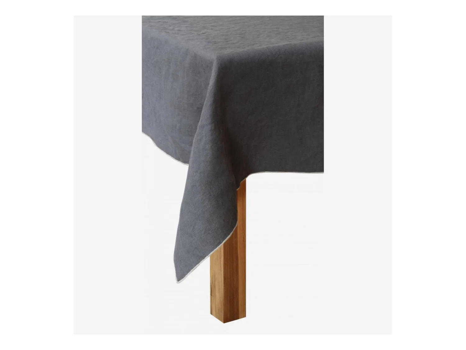 Habitat - Nappe en lin - 150 x 250 cm - Gris anthracite - Linen