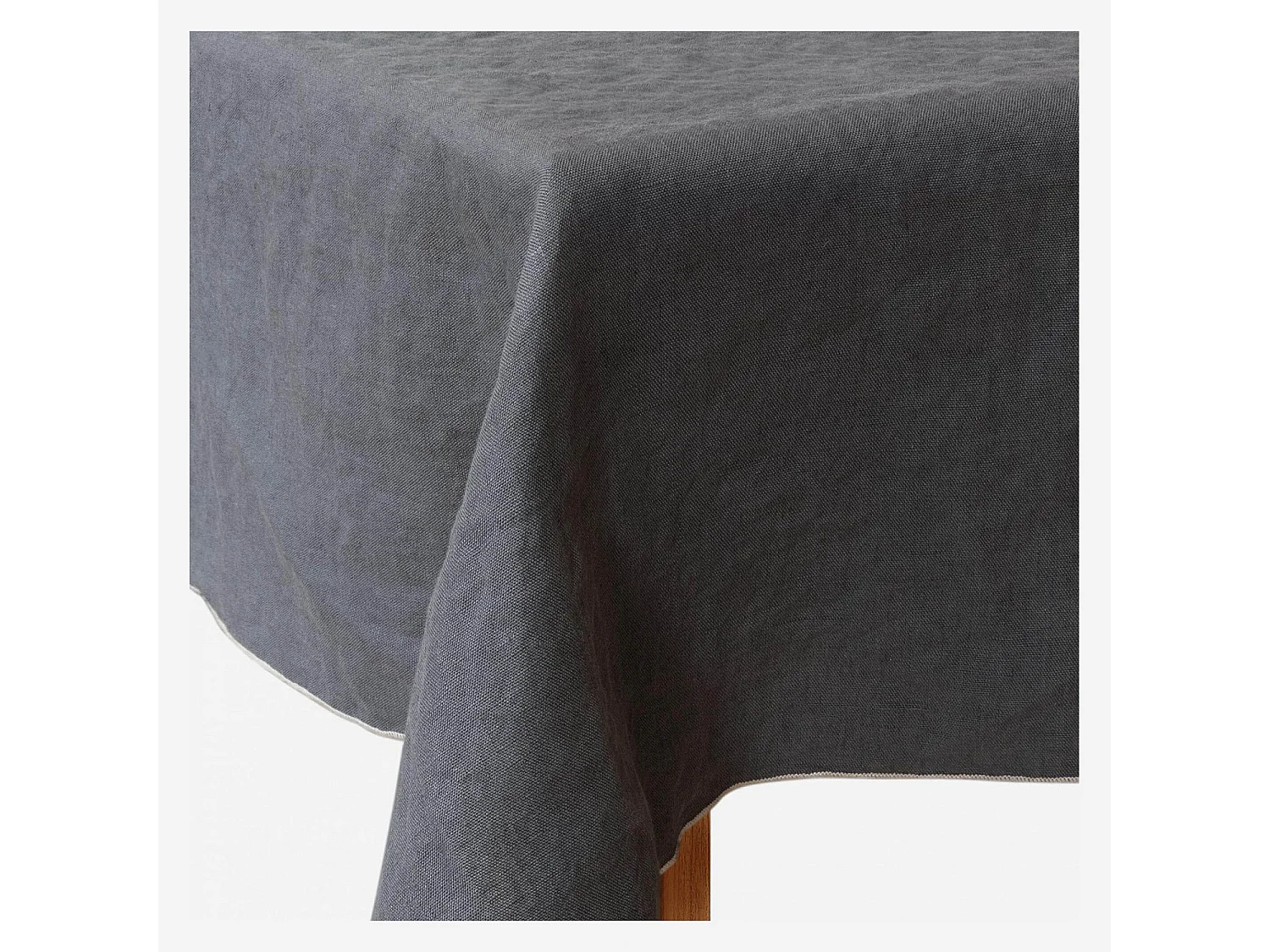 Habitat - Nappe en lin - 150 x 250 cm - Gris anthracite - Linen