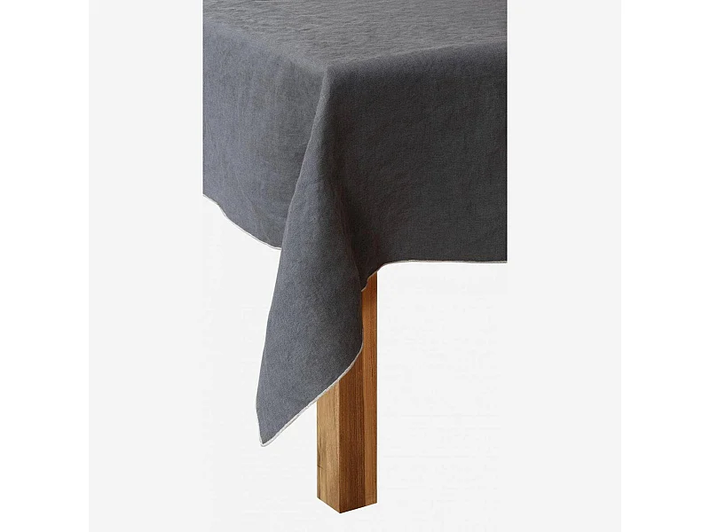 Habitat - Nappe en lin - 150 x 250 cm - Gris anthracite - Linen