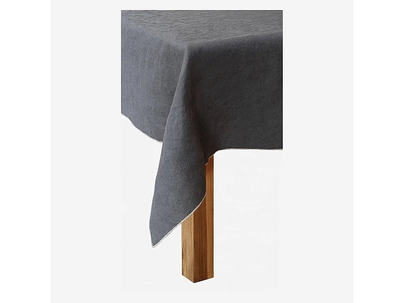 Habitat - Nappe en lin - 150 x 250 cm - Gris anthracite - Linen