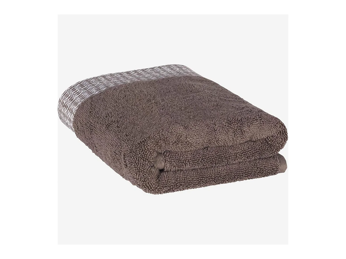 Habitat - Serviette pour invité en coton - 30 x 50 cm - Marron (Lot de 2) - Belize