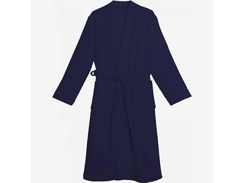 Habitat - Peignoir en coton - Taille unique - Bleu marine - Babette
