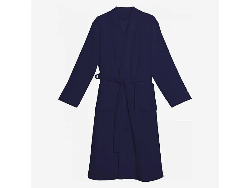Habitat - Peignoir en coton - Taille unique - Bleu marine - Babette