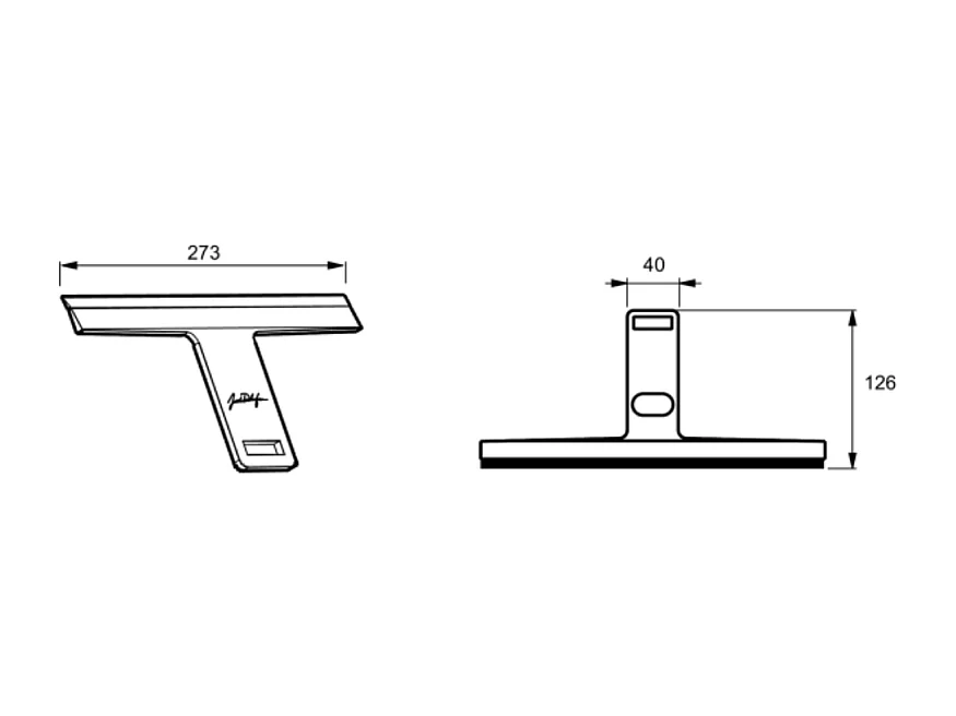 Raclette JACOB DELAFON Nouvelle Vague en métal noir