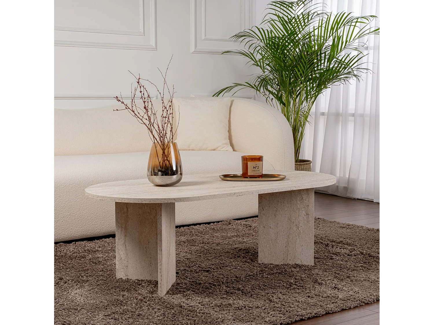 Lampe de table champignon blanc 38cm LYU