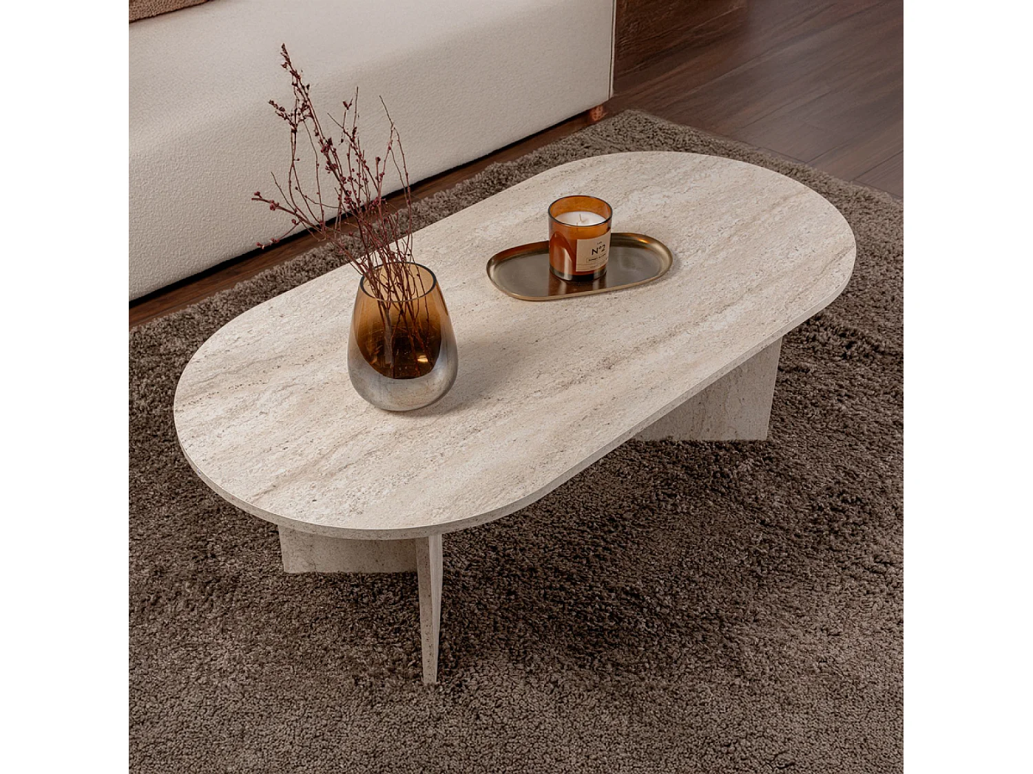 Lampe de table champignon blanc 38cm LYU