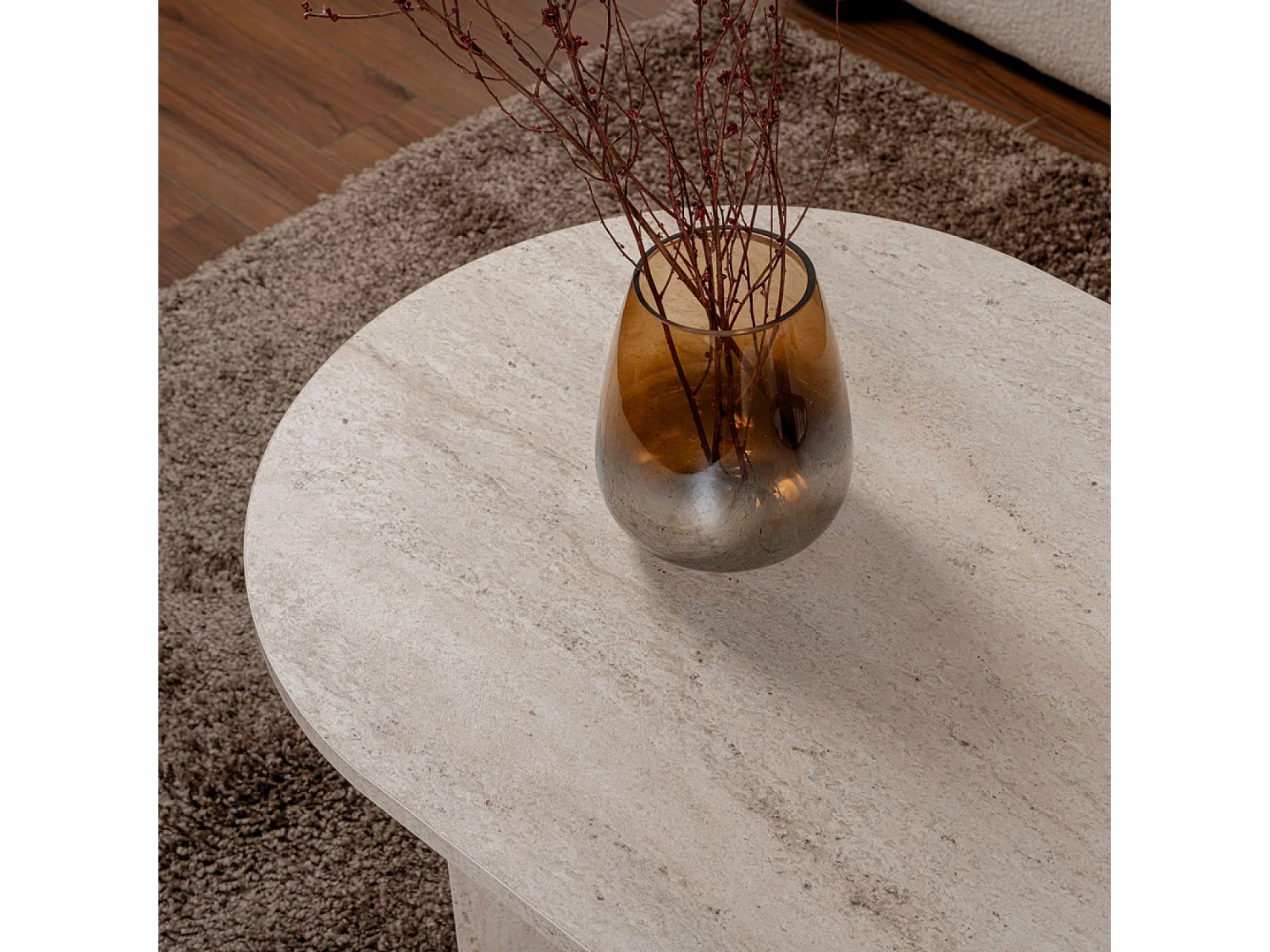 Lampe de table champignon blanc 38cm LYU