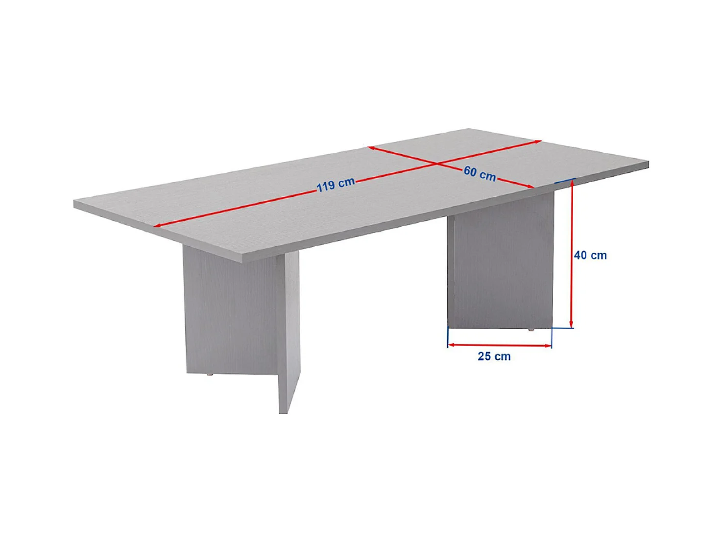 Table basse rectangulaire effet travertin 119x60cm TOPI