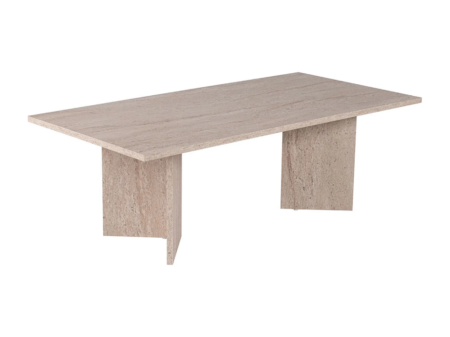 Table basse rectangulaire effet travertin 119x60cm TOPI