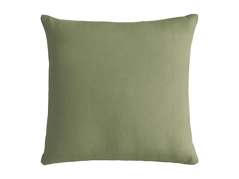 Cuscino arredo in puro cotone stonewashed verde