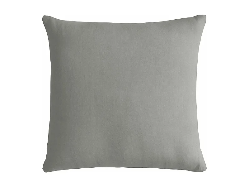 Cuscino arredo in puro cotone stonewashed grigio