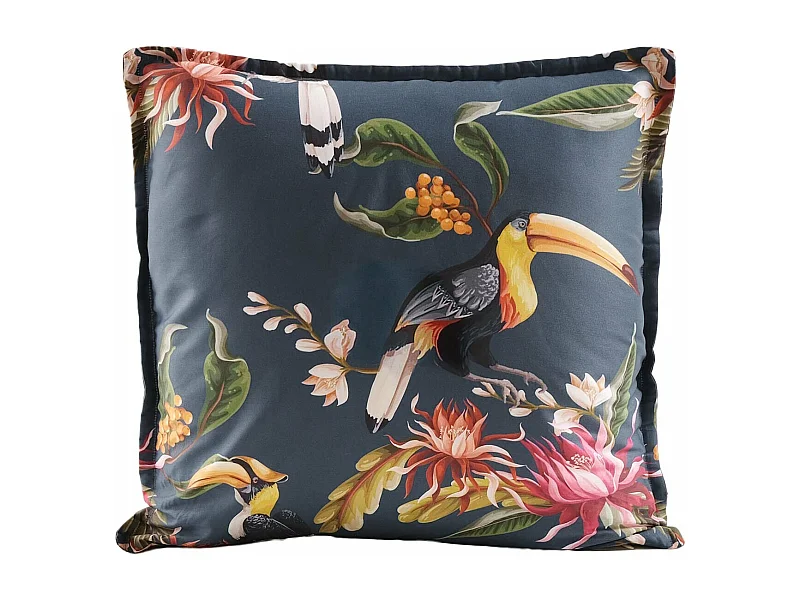 Cuscino arredo in percalle di cotone stampa floreale