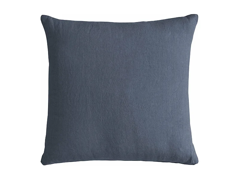 Cuscino arredo in puro lino stonewashed blu