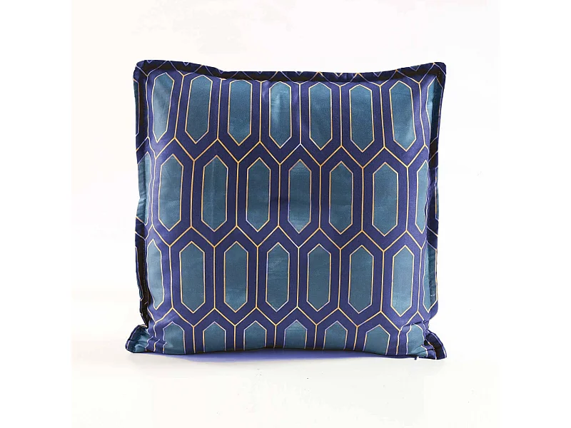 Cuscino arredo in percalle di cotone stampa geometrica
