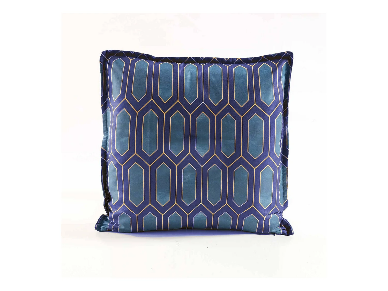 Cuscino arredo in percalle di cotone stampa geometrica