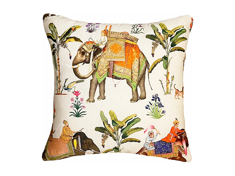 Cuscino arredo in percalle di cotone stampa circense