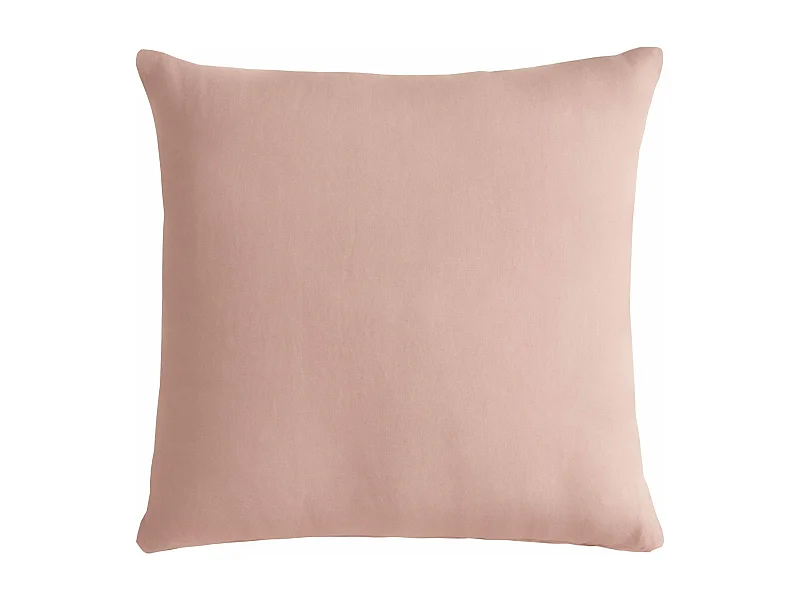 Cuscino arredo in puro cotone stonewashed rosa