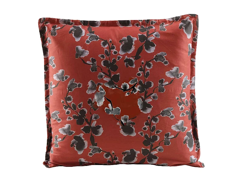 Cuscino arredo in percalle di cotone stampa floreale
