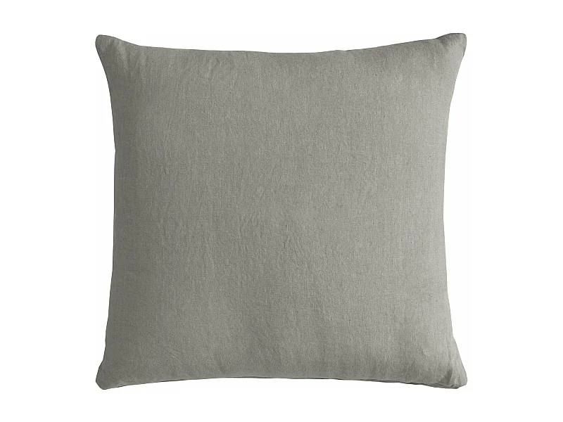 Cuscino arredo in puro lino stonewashed grigio