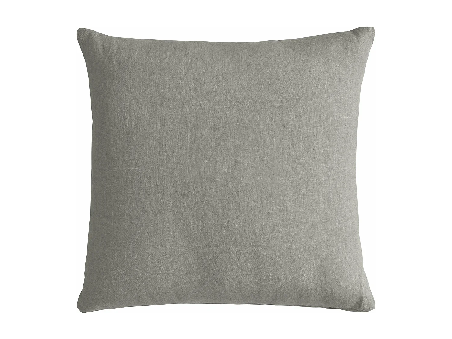 Cuscino arredo in puro lino stonewashed grigio