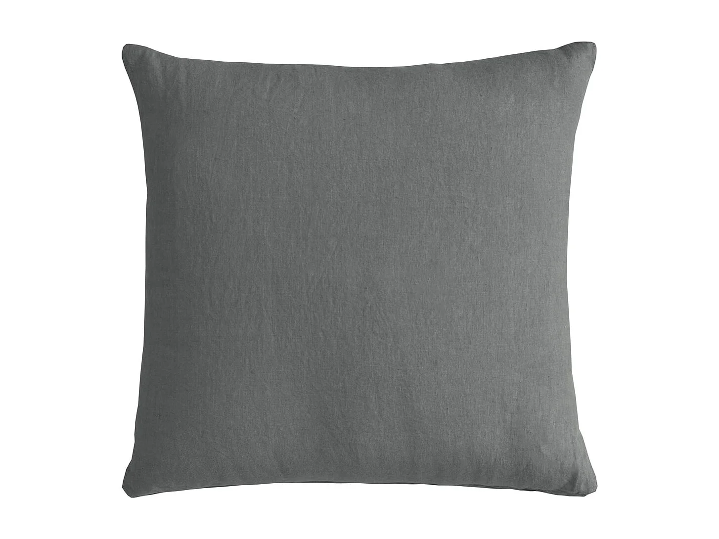 Cuscino arredo in puro lino stonewashed grigio