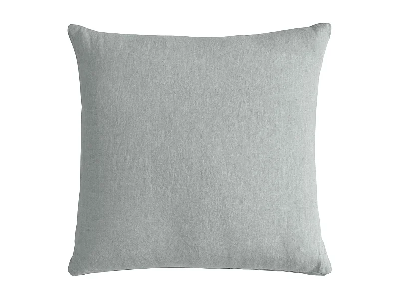 Cuscino arredo in puro lino stonewashed grigio