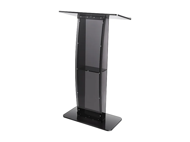 47" Acryl Podium SucceBuy, Transparante Standaard met Leesoppervlak en Opbergplank