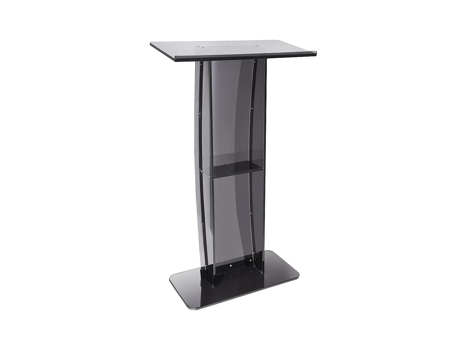 Podium en Acrylique SucceBuy de 47 Po, Support Transparent avec Surface de Lecture et Étagère de Rangement