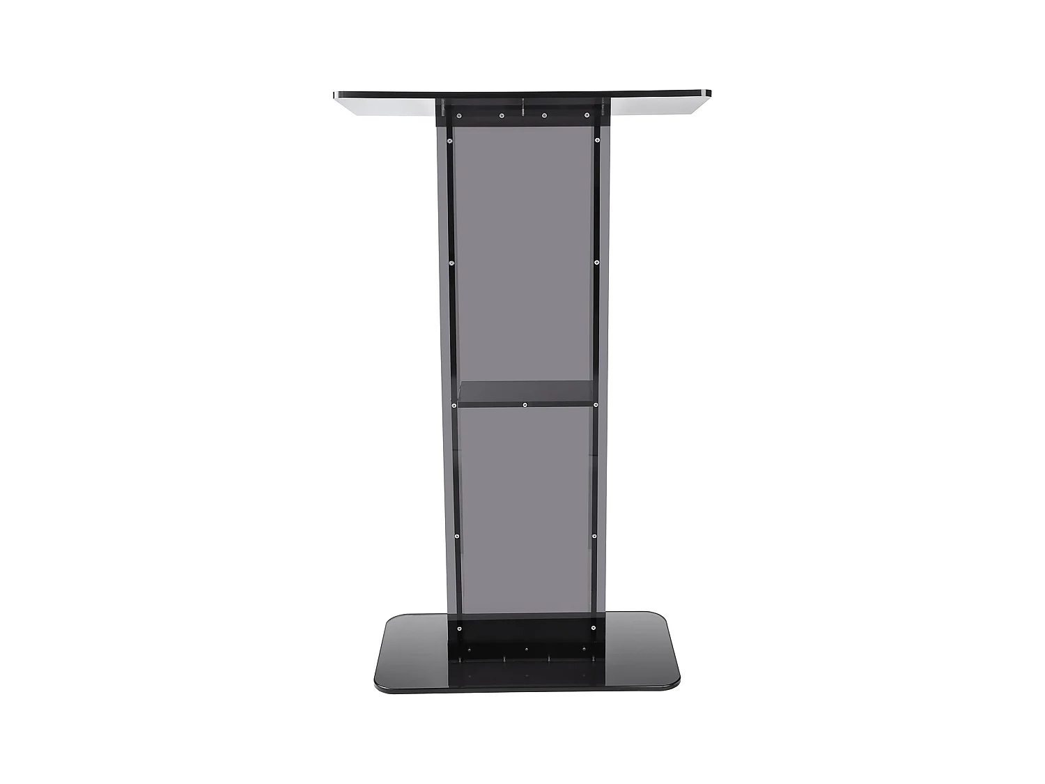Podium en Acrylique SucceBuy de 47 Po, Support Transparent avec Surface de Lecture et Étagère de Rangement