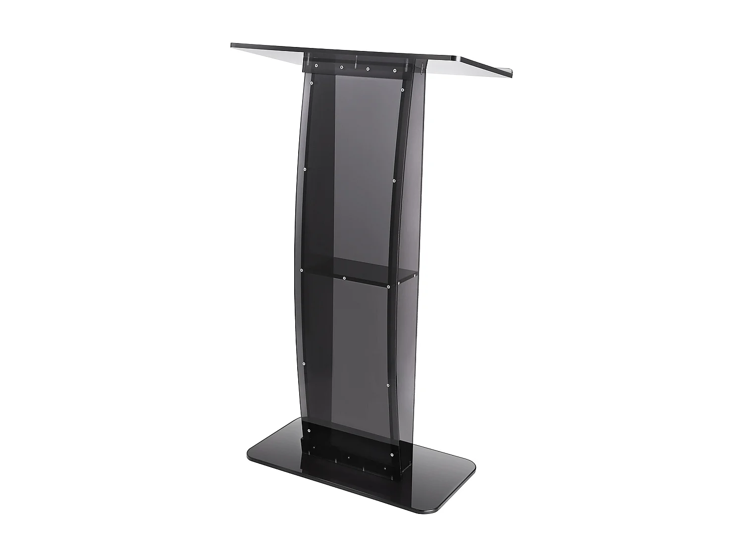 Podium en Acrylique SucceBuy de 47 Po, Support Transparent avec Surface de Lecture et Étagère de Rangement
