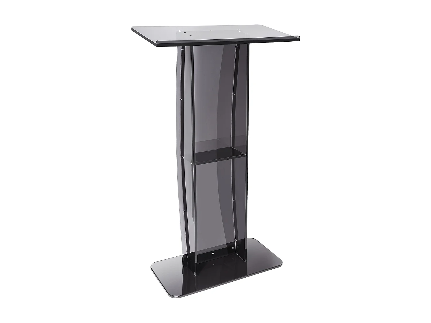 Podium en Acrylique SucceBuy de 47 Po, Support Transparent avec Surface de Lecture et Étagère de Rangement