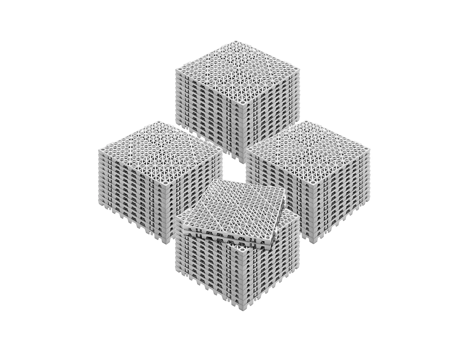 Tapis de Sol Emboîtable SucceBuy. PVC 12 x 12 Pouces. Antidérapant. Paquet de 50. Pour Les Zones Humides