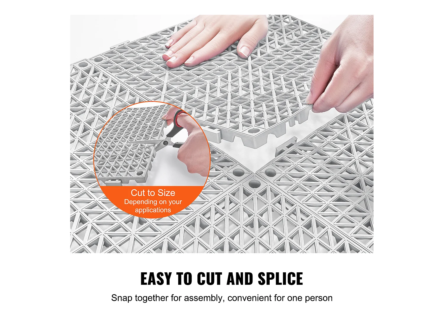 Tapis de Sol Emboîtable SucceBuy. PVC 12 x 12 Pouces. Antidérapant. Paquet de 50. Pour Les Zones Humides