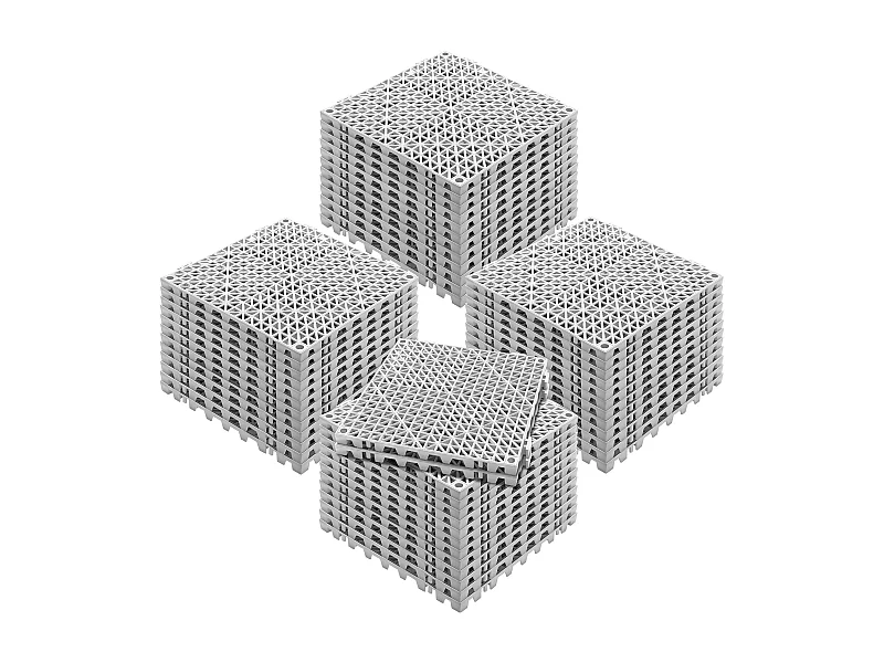 Tapis de Sol Emboîtable SucceBuy. PVC 12 x 12 Pouces. Antidérapant. Paquet de 50. Pour Les Zones Humides