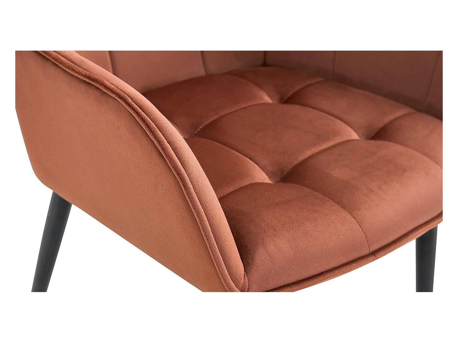 Lot de 2  chaise salle à manger - Velours - Marron - Ferndale