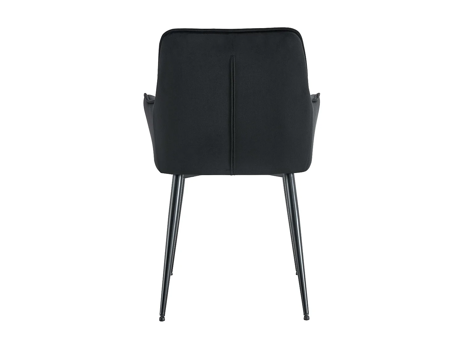 Lot de 2  chaise salle à manger - Velours - Noir - Ferndale