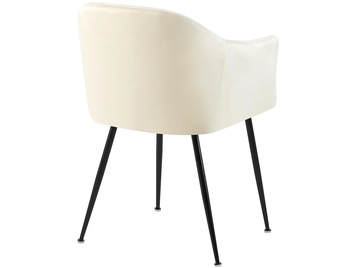 chaises avec accoudoirs - Velours - Crème - Jaysie