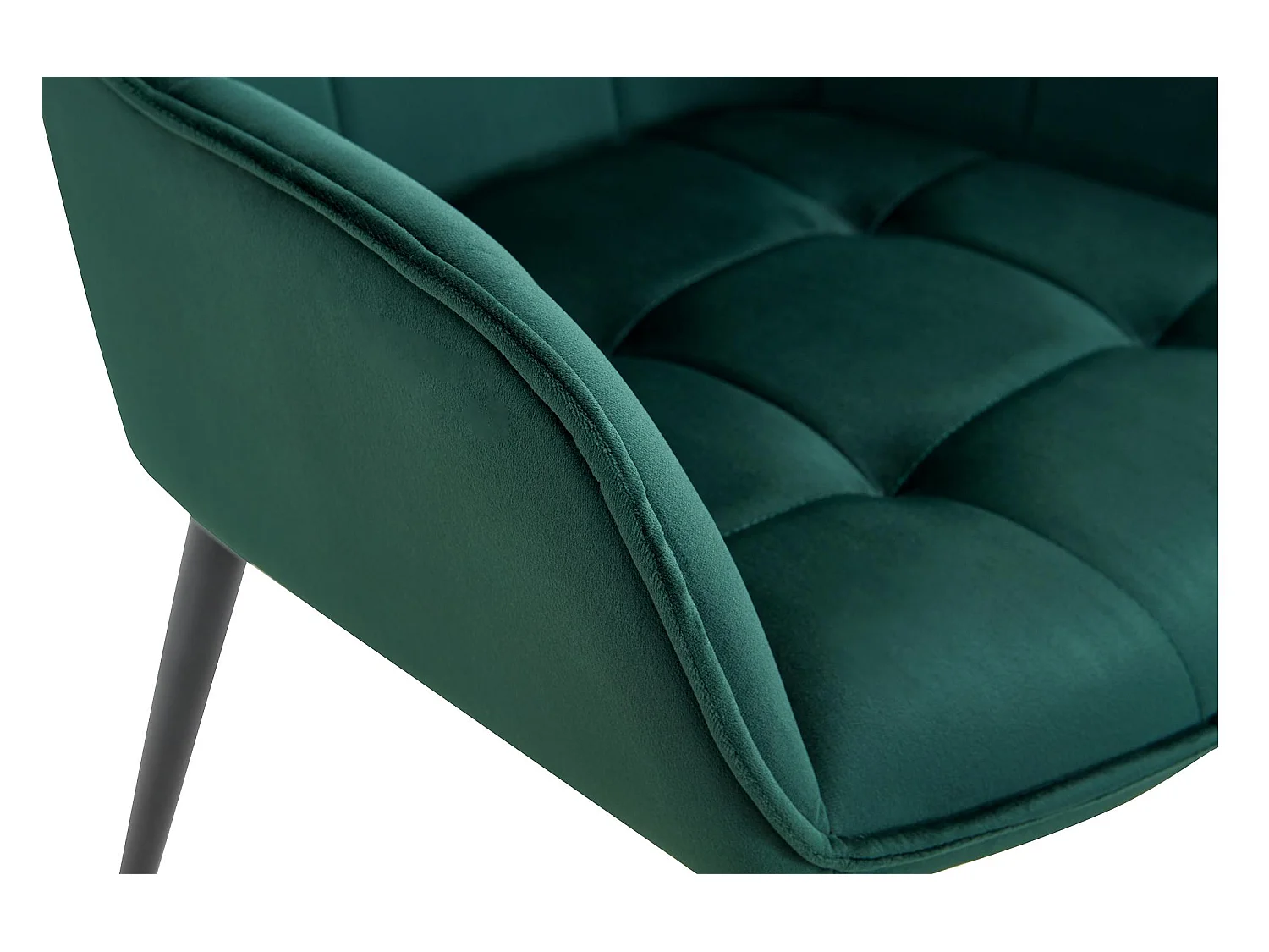 Lot de 2  chaise salle à manger - Velours - Vert foncé - Ferndale