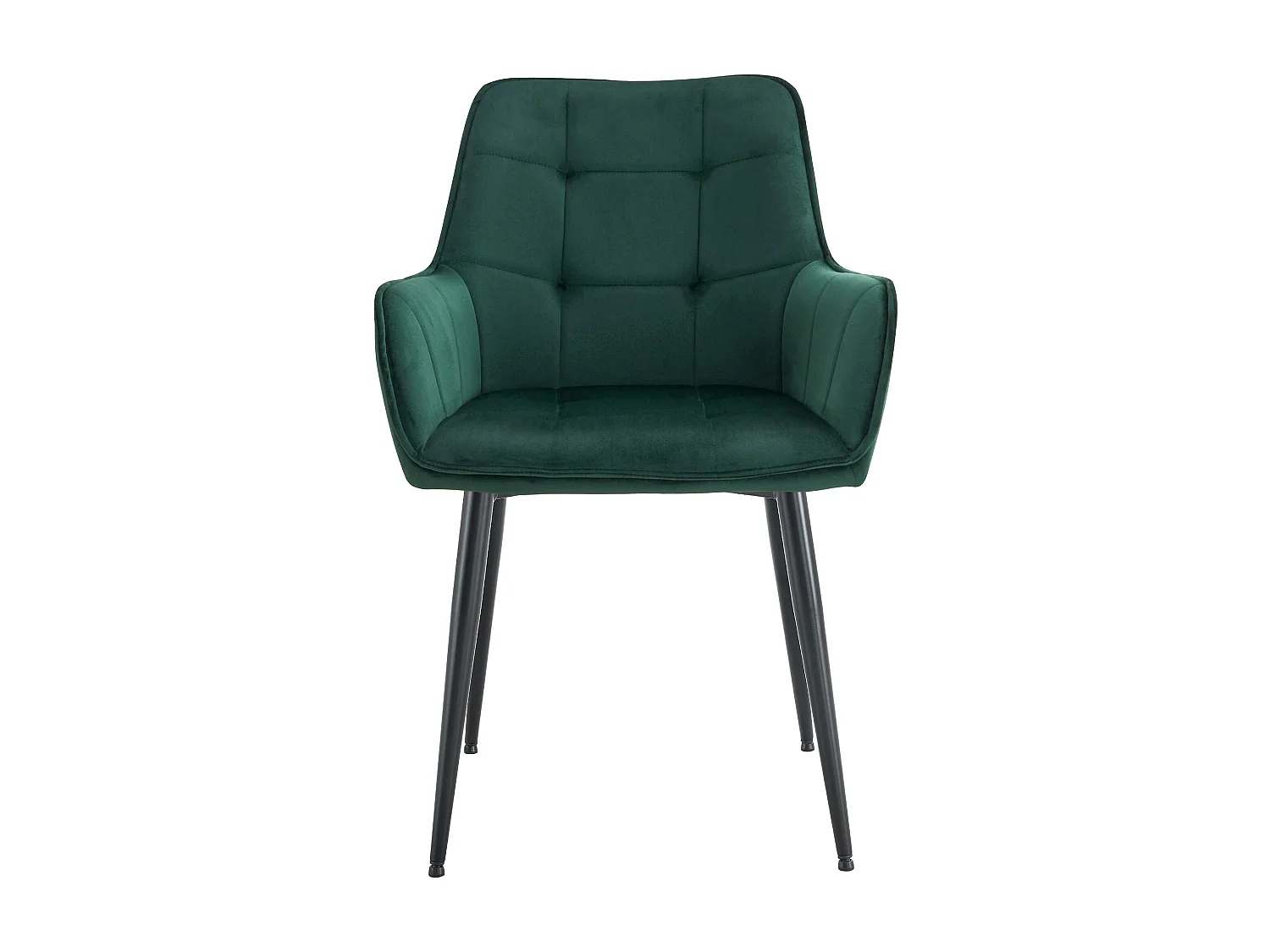 Lot de 2  chaise salle à manger - Velours - Vert foncé - Ferndale