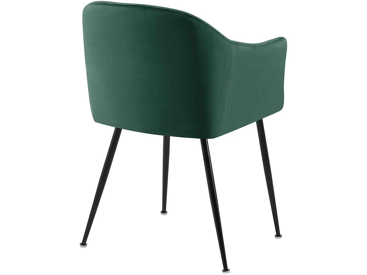 chaises avec accoudoirs - Velours - Vert foncé - Jaysie