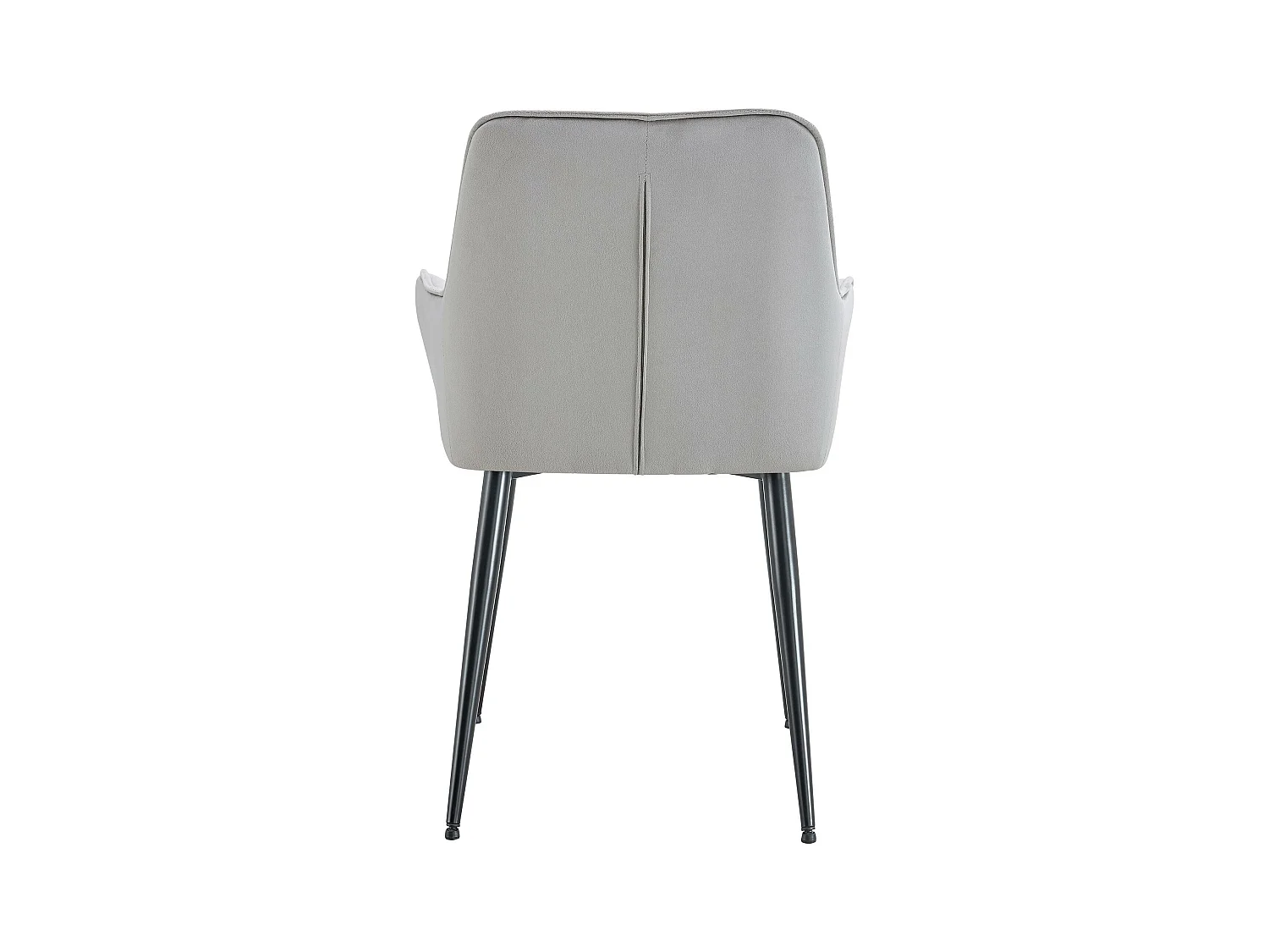 Lot de 2  chaise salle à manger - Velours - Gris clair - Ferndale