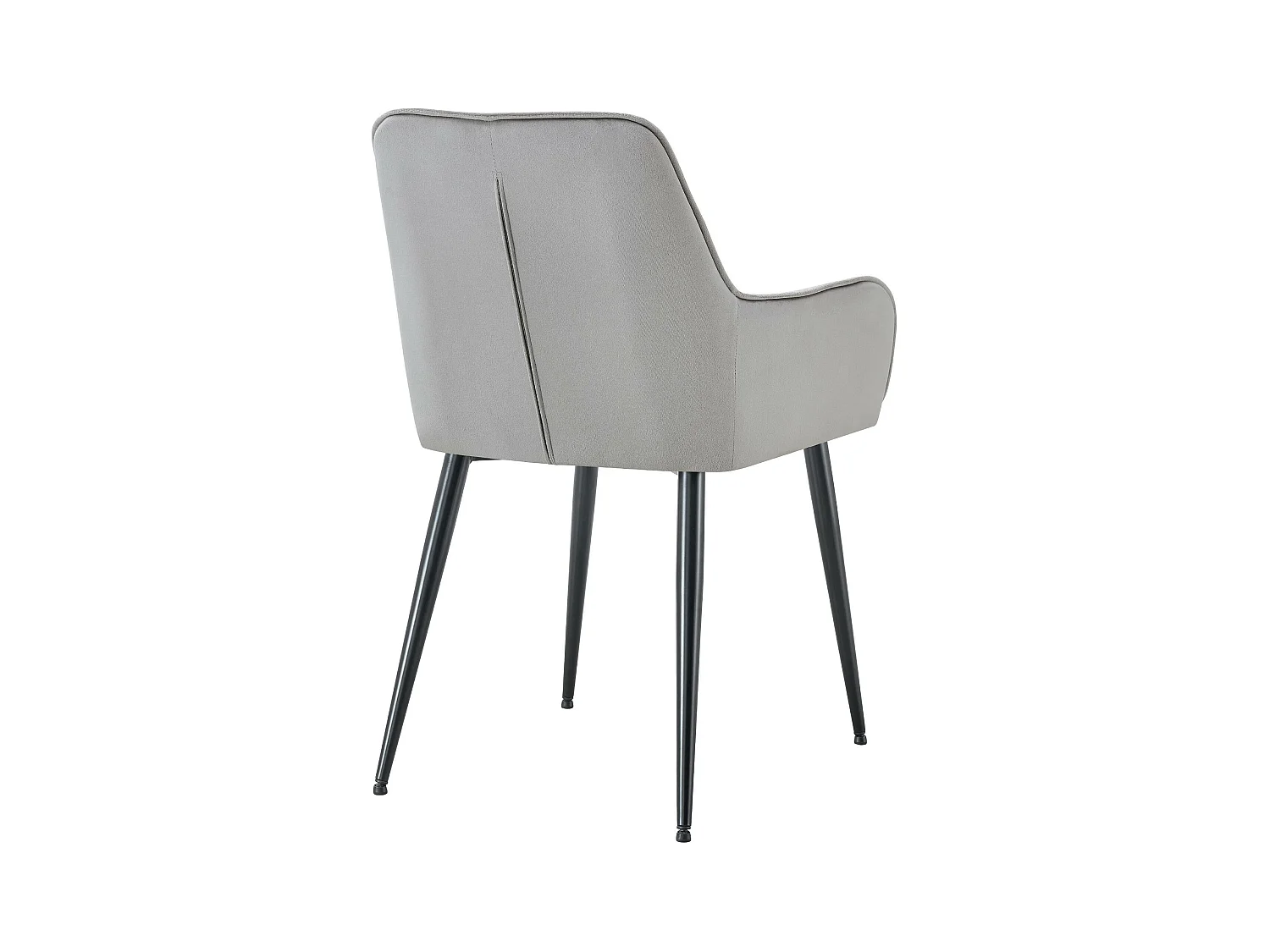 Lot de 2  chaise salle à manger - Velours - Gris clair - Ferndale