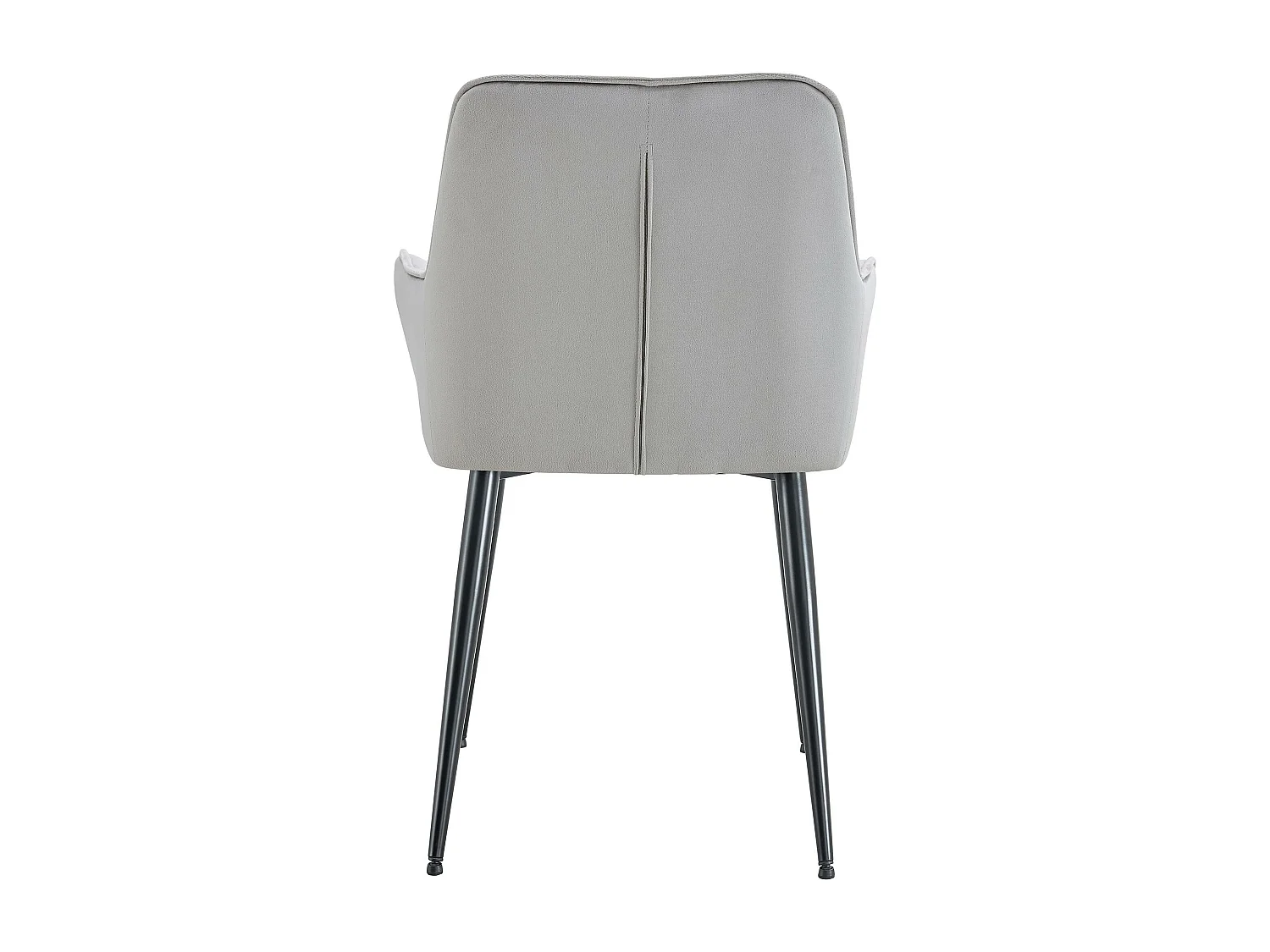 Lot de 2  chaise salle à manger - Velours - Gris clair - Ferndale