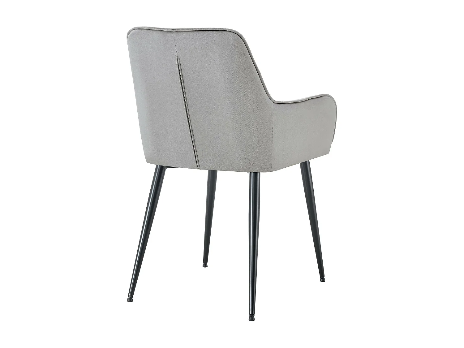 Lot de 2  chaise salle à manger - Velours - Gris clair - Ferndale