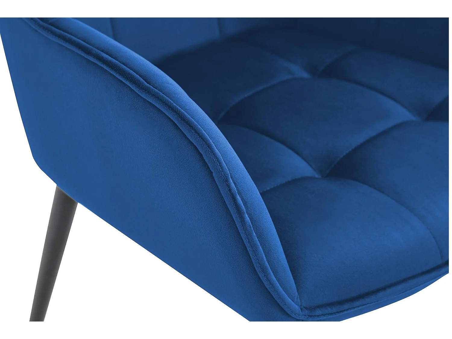 Lot de 2  chaise salle à manger - Velours - Bleu foncé - Ferndale